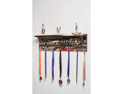 Recycled Hockey Stick Furniture - Trophy Rack