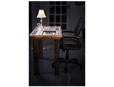 Recycled Hockey Stick Furniture - Hockey Desk